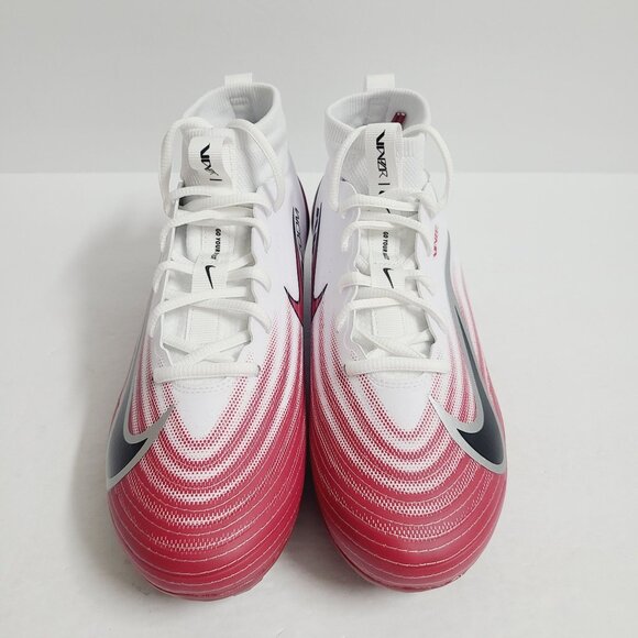 NEW Nike Air Zoom Vapor 1 Pro Football Cleats HM8850-102 Size 7.5 White Red main image 4